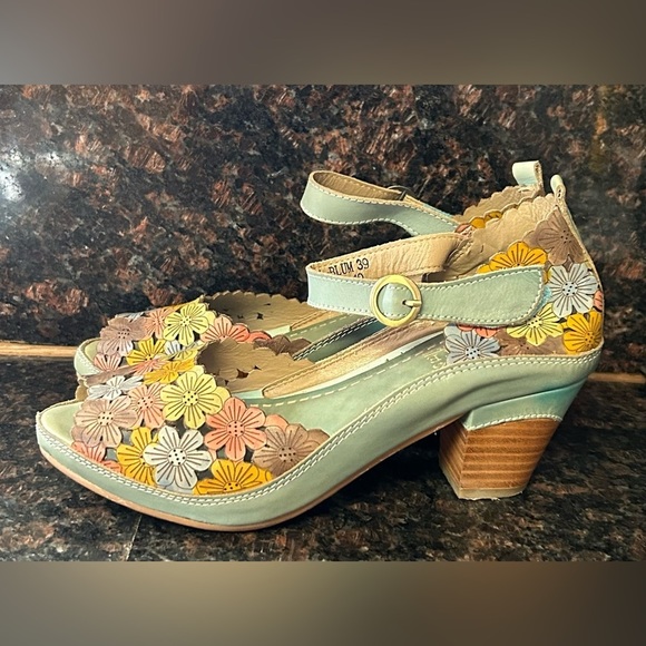 Spring Step L'Artiste Women's Avnia Ankle Strap Shoe teal Multi EU 39/ U… - Picture 4 of 11